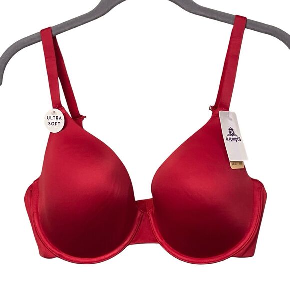 B.tempt'd by Wacoal Womens T-Shirt Bra 953281 - 36DD Red - Picture 1 of 10